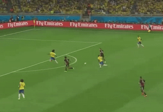 2014世界杯 德国 巴西 7-1 撞墙配合 克洛斯低射