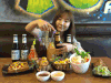 美女 享受 伙食 幸福
