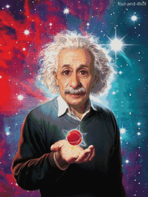 爱因斯坦 闪烁 手 白发