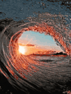 夕阳 波浪 大海 惬意 放松 自然