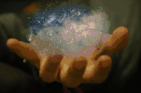 手掌 变换 星空 彩色