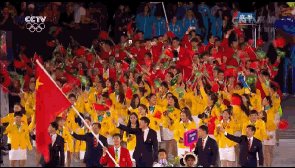 开幕式 中国代表团 奥运会 小红旗