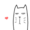 猫咪 爱慕 红心 可爱