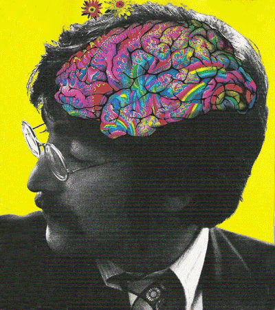 思考 大脑 运行 眼镜
