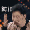 NO 帅哥 明星 手势 伸手