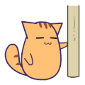 猫咪 可爱 黄色 吐