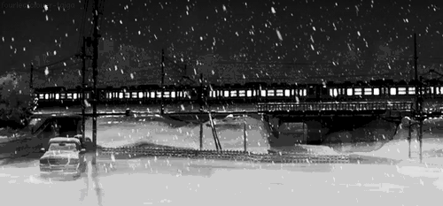 火车 下雪 行驶 旅程
