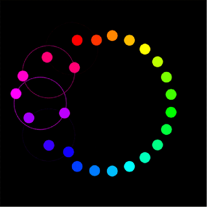 彩色 圆圈 动态 颜色