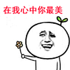 可爱 送你一朵花 恶搞 在我心中你最美