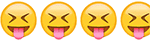 emoji 循环 一排 吐舌头