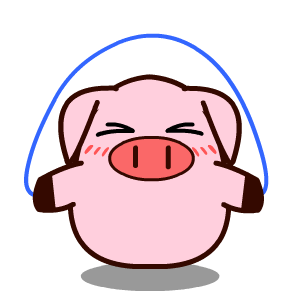 猪猪 跳绳 减肥 流汗