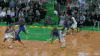 雷阿伦 NBA 篮球 凯尔特人 接球出手 三分球 激烈对抗 汗流浃背 英气逼人 劲爆体育