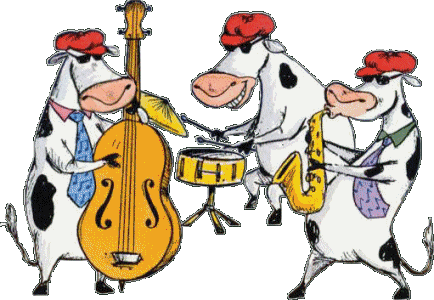 奶牛 听音乐 玩乐器 音乐人