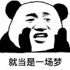 熊猫头 文字表情包 就当是一场梦 搞笑 逗 沙雕