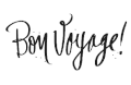 英文 线条 黑色 bou voyage