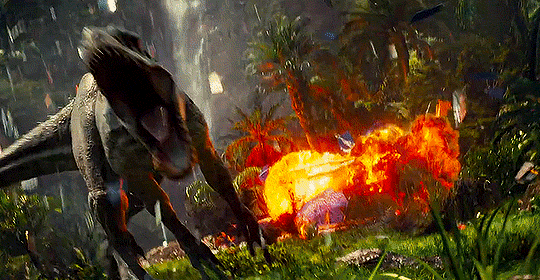 电影 侏罗纪世界 爆炸 奔跑