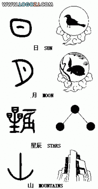 白纸 黑字 甲骨文 象形字