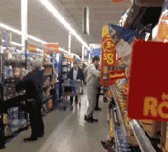 购物 超市 灯光 摔倒