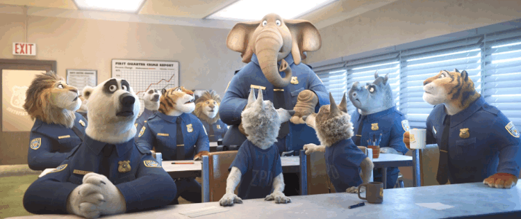 疯狂动物城 警局 欢乐 生日 迪士尼 zootopia