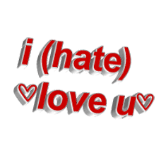 易懂的 我爱你！ animatedtext 艺术字 我讨厌你。 我讨厌爱你 我讨厌爱你