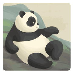 熊猫 黑眼圈 动物 可爱
