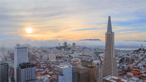 延时摄影 timelapse  旧金山 加利福尼亚  泛美金字塔