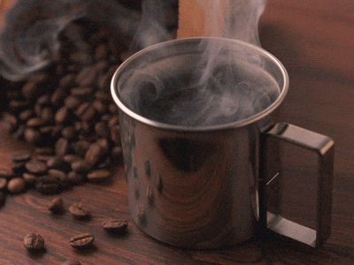 咖啡 杯子 热气 缓慢