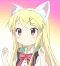 卡通 女孩 金发 猫耳朵