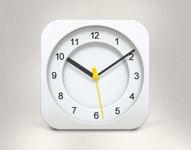 闹钟 时间 钟表 白色简单