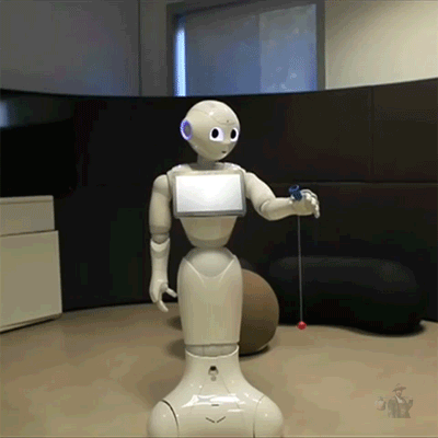 房间  机器人  悠悠球  挥动