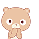 小熊 可爱 呆萌 惊讶