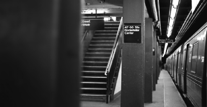光影 黑白 地铁 楼梯
