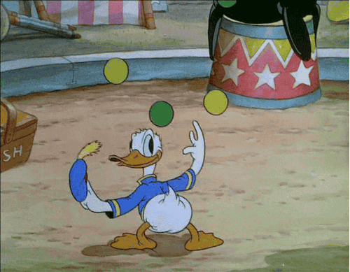 卡通 酿造的 迪士尼 迪士尼短 鸭子 唐纳德鸭 变戏法 米奇的马戏团 一千九百三十六 迪士尼电影