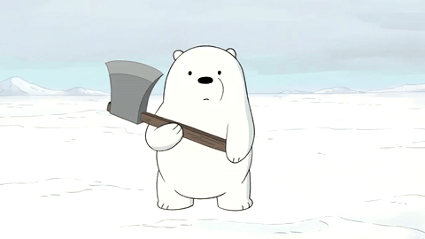 咱们裸熊  白熊 斧头 可爱