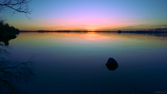湖 日落 黄昏 安静 自然