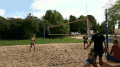 沙滩排球 比赛 发球 接球