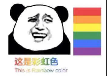 暴漫 熊猫头 这是彩虹色 给你点颜色看看 搞怪 逗