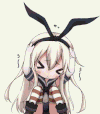 兔耳朵 捂头 少女 难受