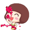 女孩 撒花 开心 萌萌哒