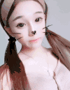 美女 大眼睛 卖萌 项链