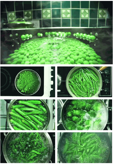 青菜 绿色 铁锅 沸腾