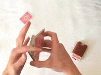 魔术 转牌 手掌 扑克