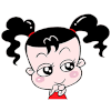 小淘女 眨眼 可爱 呆萌