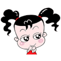 小淘女 眨眼 可爱 呆萌