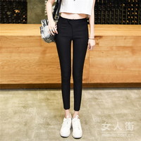 修腿圣品黑色打底裤 裤子 黑色 美丽