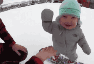 冬天 寒冷 滑雪 滑雪场 小宝贝 开心