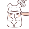 卡通 小熊 洗澡