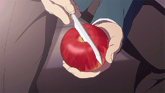 切开 苹果 红色 水果