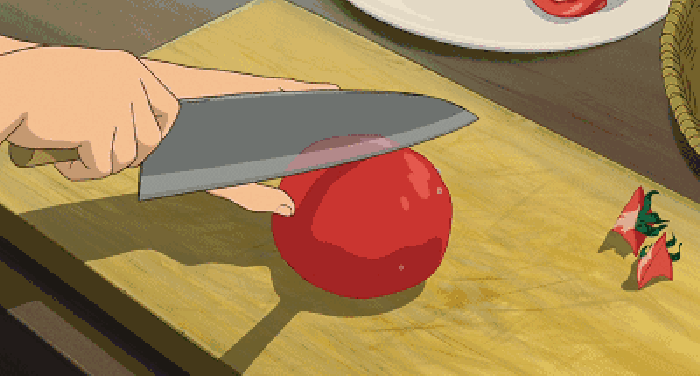 二次元 西红柿 切开 刀具