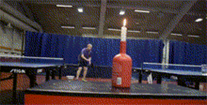 乒乓球 高手 远处 熄灭蜡烛 牛人 准确射发
